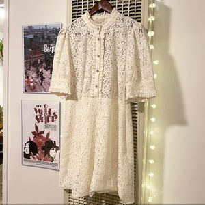 Zara Cream Lace Mini Dress